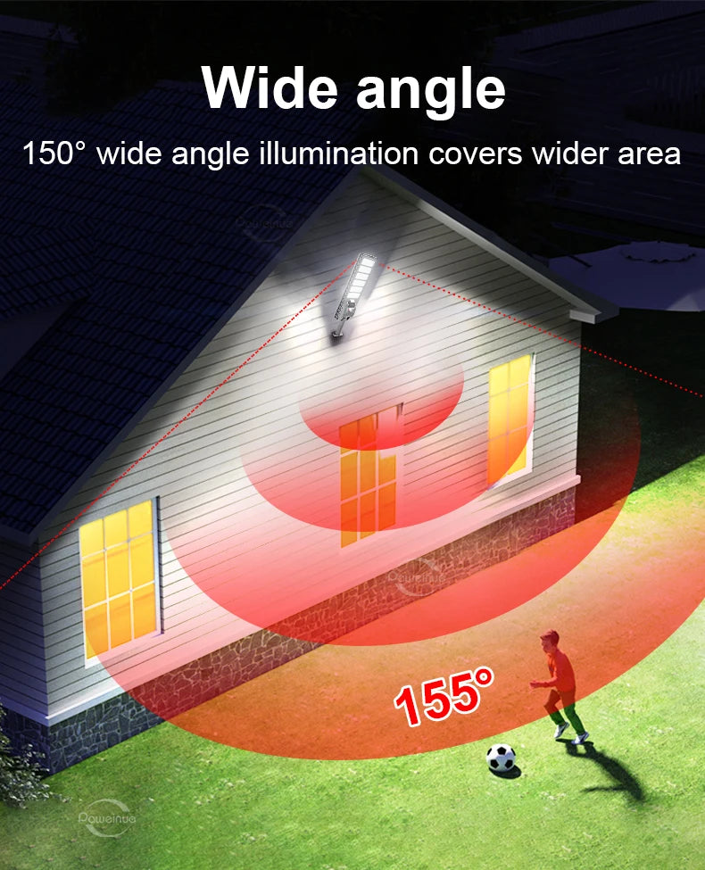 Luces solares 9000000LM 4000W/3000W/1000W, reflector de farola impermeable para exteriores con Sensor de movimiento, lámpara de pared para jardín y patio