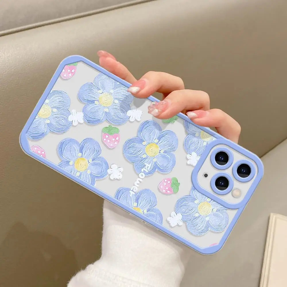 Funda de teléfono con forma de mariposa y flor para Realme C53 C55 C67 C63 C33 C30 C35 C51 C21Y C25Y C20 C15 C21 8i 9i 9 10 12 Pro Plus 8 5G