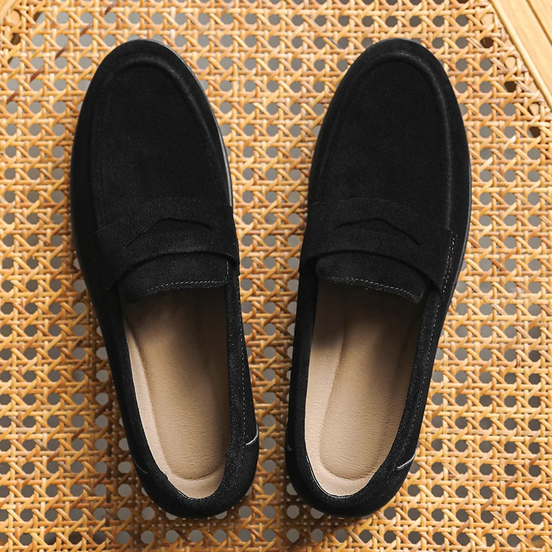 Gran oferta de mocasines sin cordones para hombre, ligeros, transpirables, cómodos, planos para exteriores, suela suave antideslizante, zapatos informales para caminar a diario