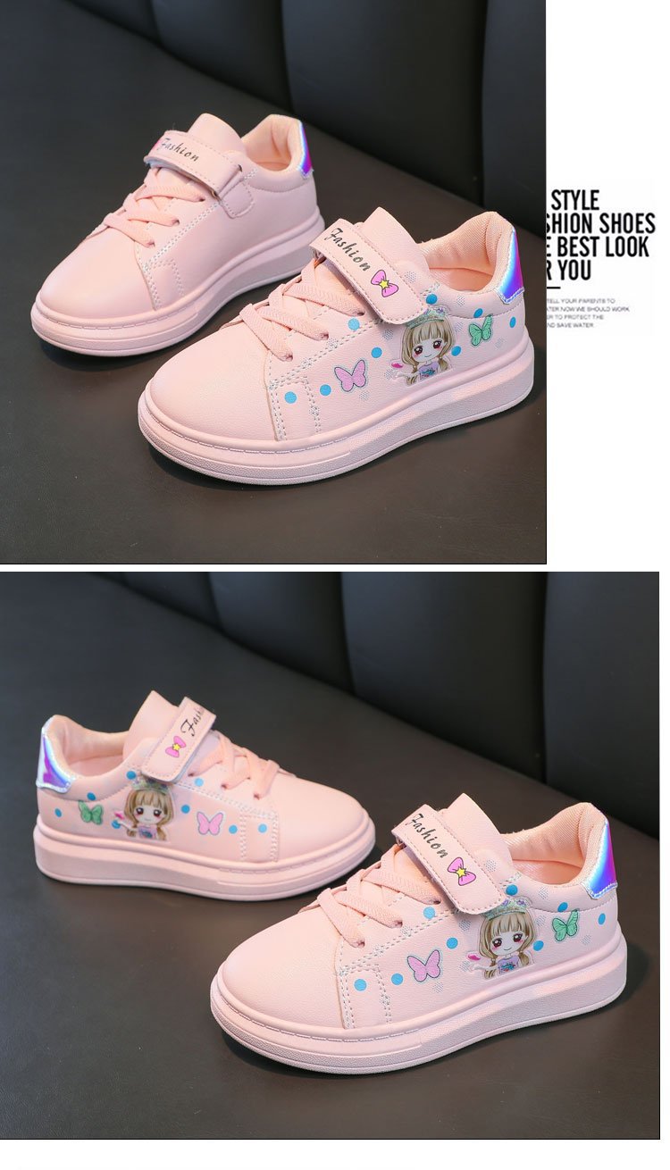 Zapatillas-zapatos informales para chico, zapatillas de deporte para niño, zapatos superiores de cuero para niña, zapatos blancos pequeños para niño, primavera 2023