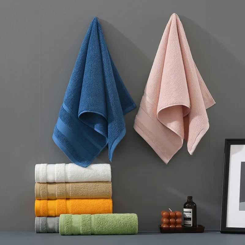 Toalla de baño, toallas de algodón absorbentes suaves, gruesas, de secado rápido, lavables a máquina, toalla para el hogar, artículos esenciales para el baño, 35x73cm