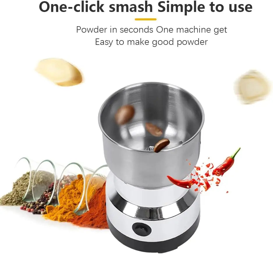 Molino de Granos Multifuncional de 4 Cuchillas para Cocina, Molinillo Eléctrico de Café para el Hogar, Licuadora de Nueces y Especias