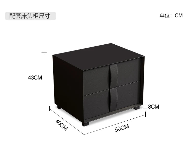 Tatami italiano de cuero Artificial de 180x200cm, cabecero alto, muebles de cama doble de lujo, juegos de cama con marco queen, muebles completos