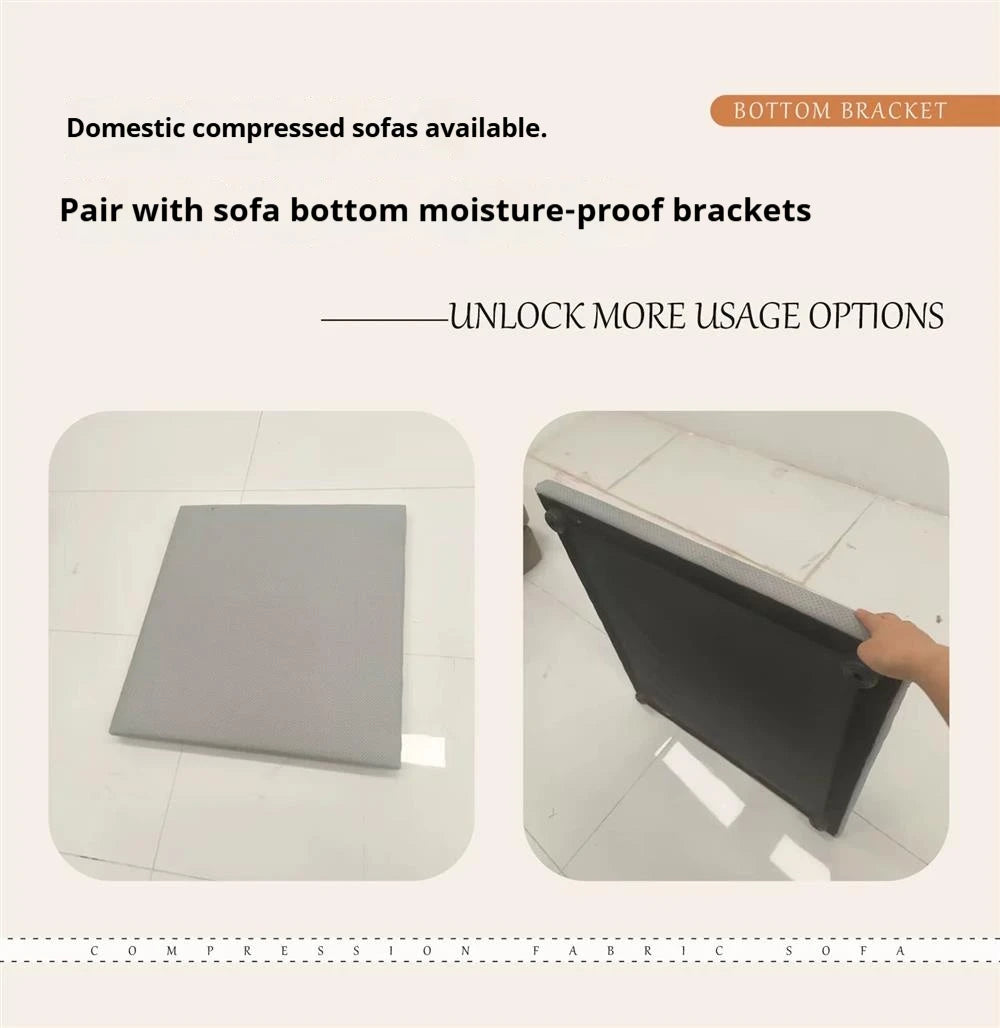 Sofá modular comprimido al vacío, seccional de tela Wabi-Sabi Sherpa con espuma muy elástica, estilo crema de mediados de siglo, ahorro de espacio