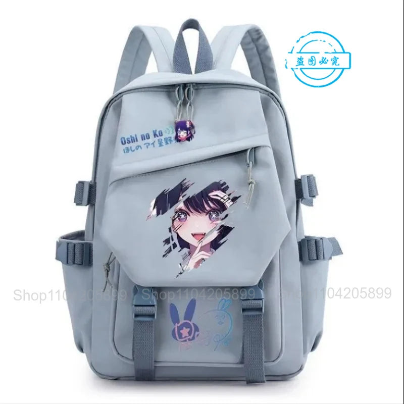 Mochila OSHI NO KO, mochila de anime recomendada para niños, mochila escolar para estudiantes, regalo para niñas, mochila de viaje diaria bonita