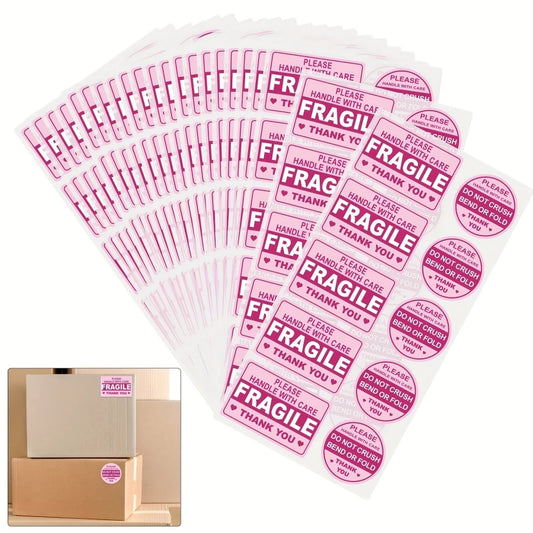 100 pegatinas frágiles para el envíoPegatinas no dobladas o plegadasPegatinas no dobladas o plegadasNo se caen de offLabels para correo de envío
