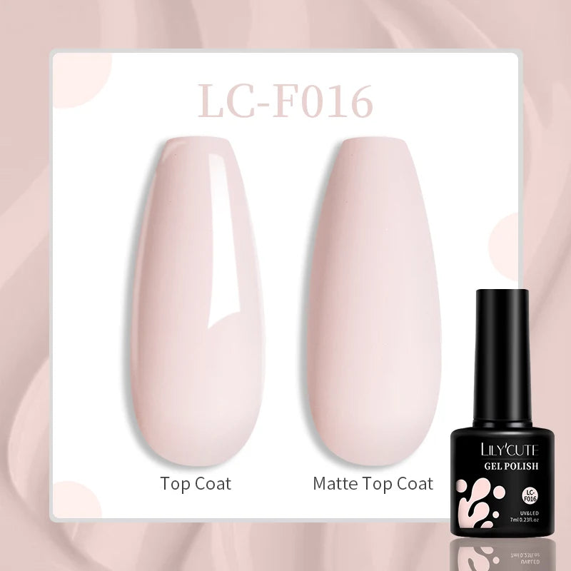LILYCUTE-esmalte en Gel para uñas, barniz semipermanente para manicura, con LED UV, 129 colores, 7ML
