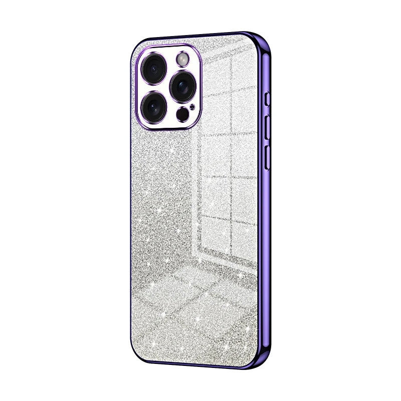 Funda Brillante Electrochapada para iPhone 17 Air 16 16E 15 14 13 12 Mini 11 Pro Max XS X XR SE 2 3 7 8 Plus, Cubierta Trasera de TPU Suave