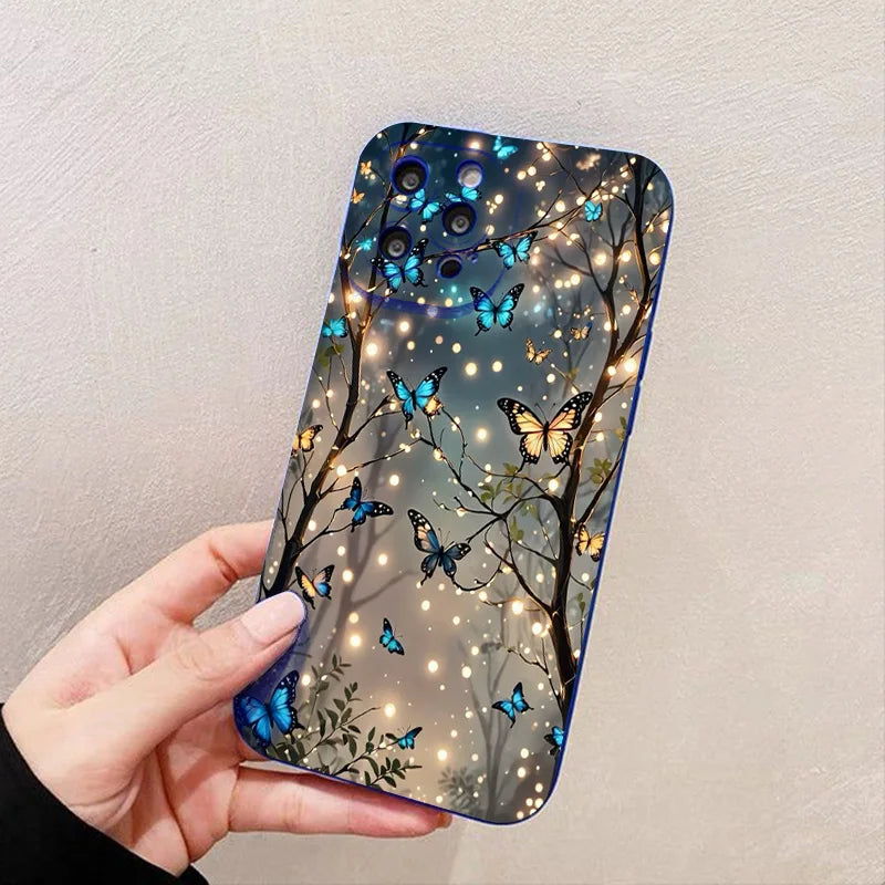 Funda para iPhone 16 The Dark Butterfly Pattern Funda de teléfono para iPhone 17 Air 15 14 13 12 11 Pro Max X XR XS 7 8 Plus SE2 16E