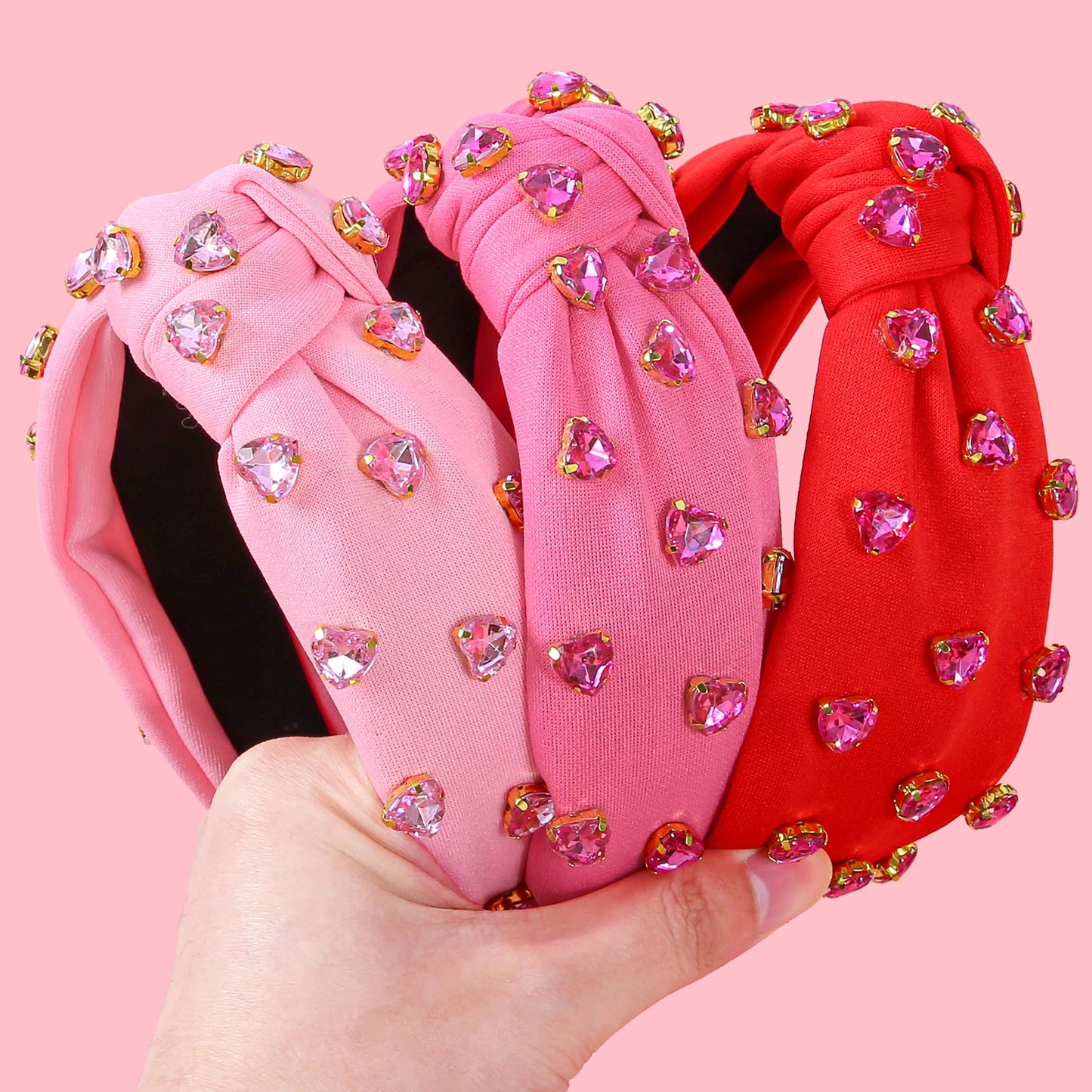 1/3 Uds. Diademas de moda para el Día de San Valentín, diadema de corazón de amor de cristal, diademas, accesorios para el cabello fiesta para niñas y mujeres
