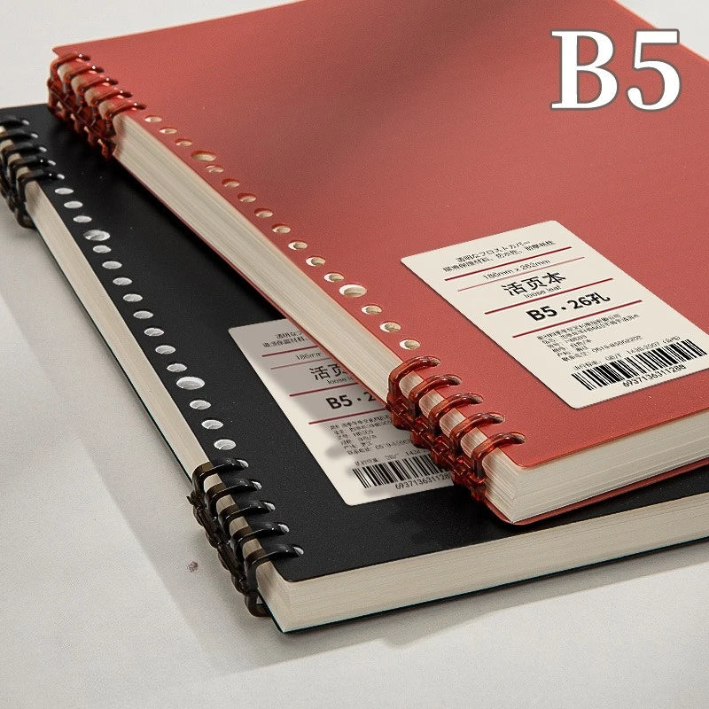 Cuaderno Espiral de 60 Hojas B5, Diseño Vintage de Alta Estética, Hojas Sueltas, Agenda para Oficina y Material Escolar