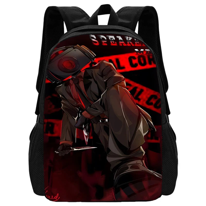 Mochila de baño Skibidi escolar para niños con bolsas para el almuerzo, bolsas para lápices, mochilas escolares para niños y niñas, el mejor regalo