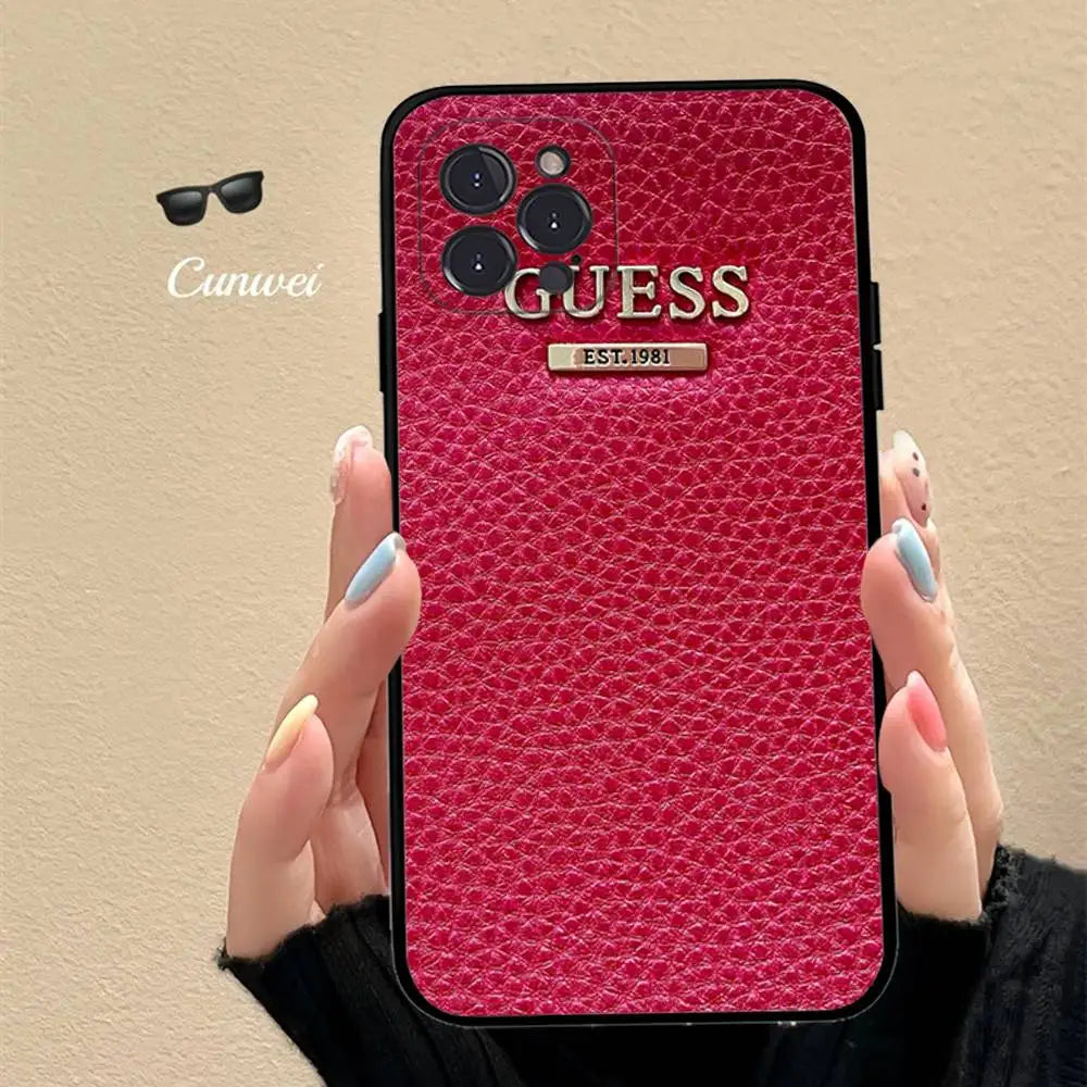 Funda para Teléfono de la Marca de Moda G-Guess para iPhone 17 16 15 16e 14 13 12 11 Pro Max Plus