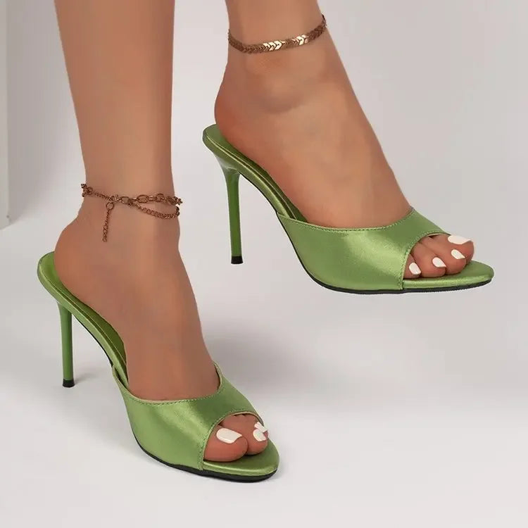Nuevas Sandalias de Tacón Alto y Fino para Mujer, Verano 2026, con Punta en Pico, Elegantes y Sexys, Tipo Peep Toe, Estilo Stiletto