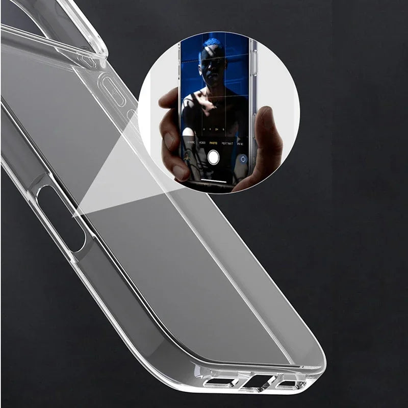 Funda de teléfono transparente de silicona suave TPU para iPhone 17 Pro Max, fundas ultrafinas transparentes a prueba de golpes para iPhone 17, funda trasera de aire