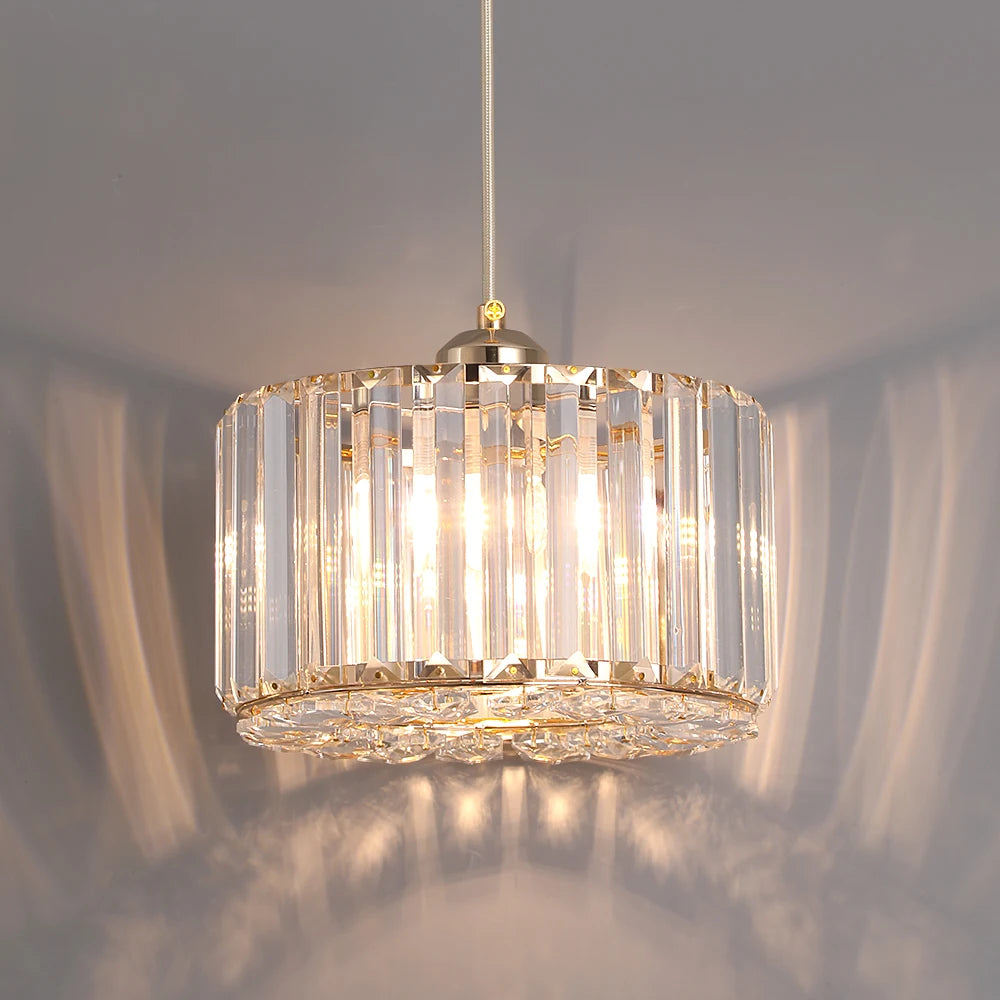 Lámpara colgante de cristal moderna, lámpara de techo Led de lujo, accesorios de decoración para el hogar, Isla de cocina, Lustre colgante ajustable