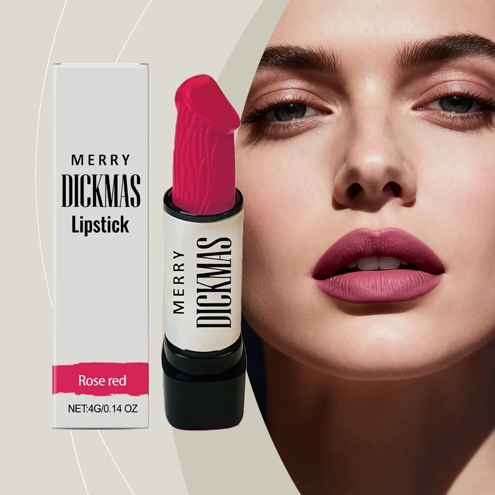 Lápiz Labial Secret Party Christmas, Lápiz Labial Mate de Larga Duración, Brillante, Sedoso, Suave como el Terciopelo, de Alta Pigmentación, Maquillaje Cosmético para Mujer