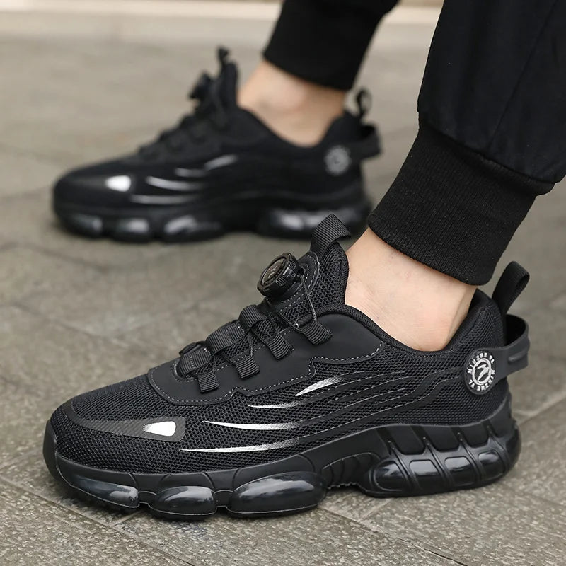 (Sin punta de acero) Zapatos casuales para hombre, zapatillas deportivas para senderismo, caminar, zapatillas casuales para regalo