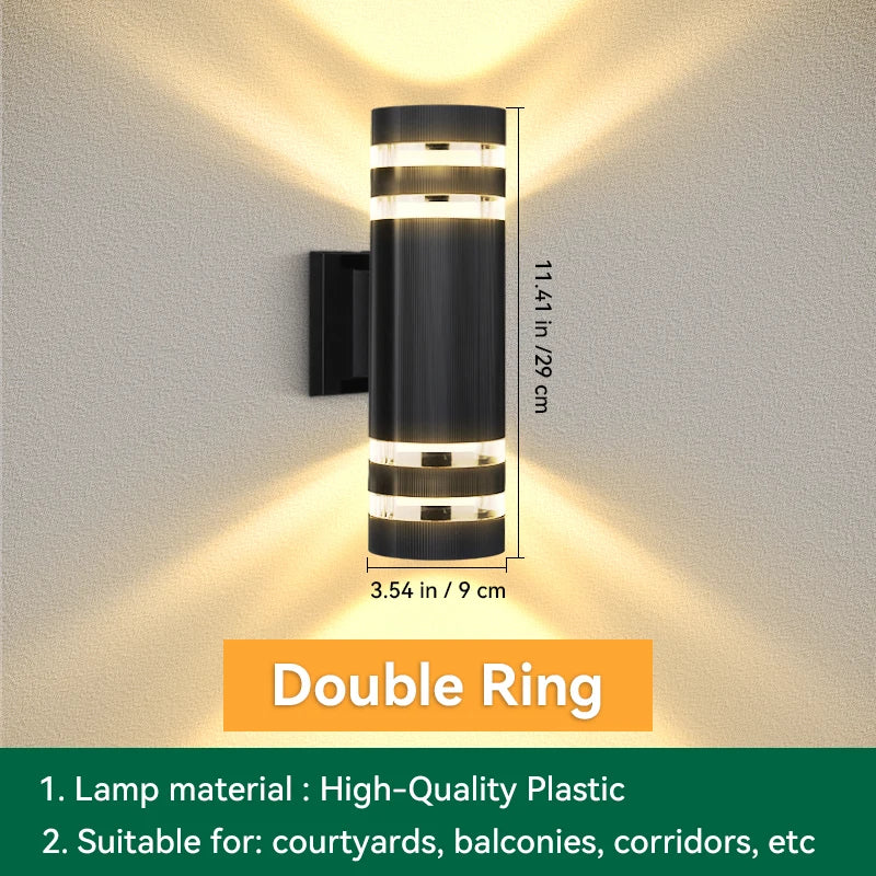 Candelabros de iluminación LED de pared, lámpara impermeable, arandela de pared externa para porche, calle, jardín, decoración del hogar, Bombilla E27