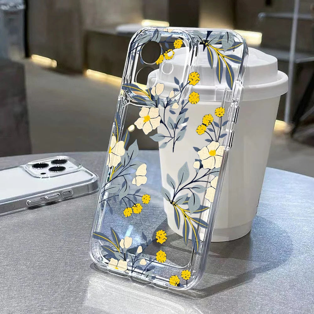 Funda Floral Transparente iPhone