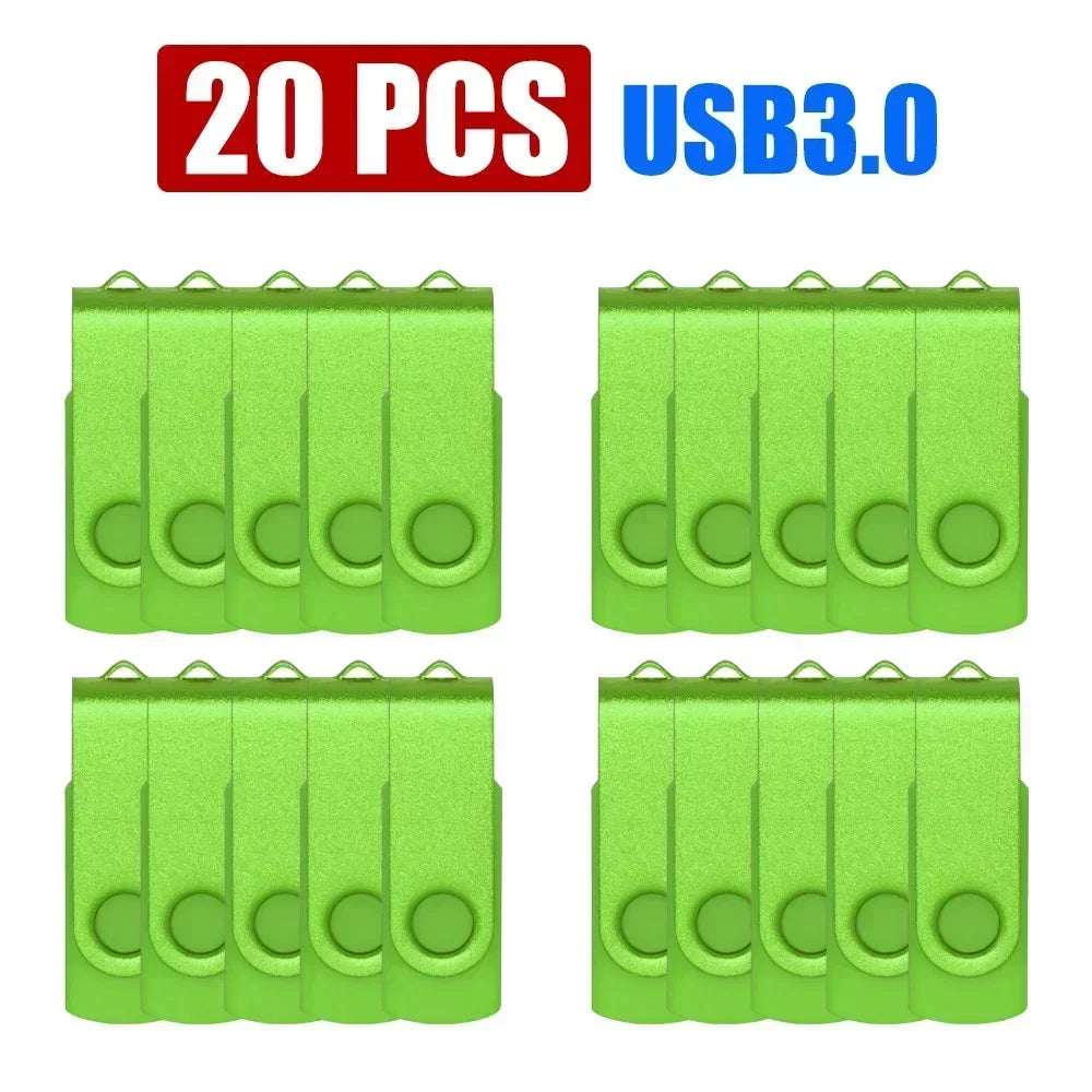 10/20/50 unids/lote unidad Flash USB 3,0 nueva unidad de bolígrafo giratoria 8GB16GB32GB64GB logotipo personalizado gratis memoria Stick regalo de negocios creativo