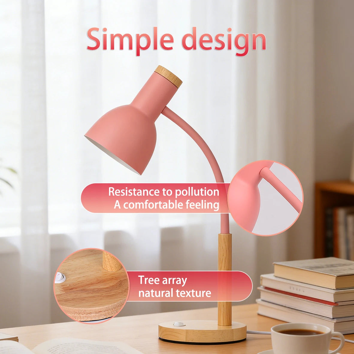 Lámpara LED de escritorio E27, lámparas de mesa con Base, bombilla reemplazable, luz de noche para habitación, dormitorio, oficina, estudio, iluminación de lectura
