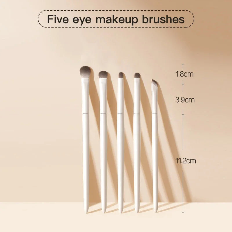 Juego de brochas de maquillaje natural para ojos, brocha para sombra de ojos, brocha de maquillaje blanca ultrasuave, herramienta de maquillaje para sombra de ojos y delineador de ojos, 5/8/10 Uds.