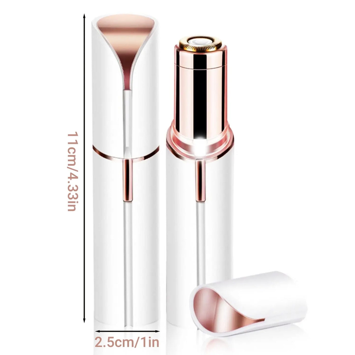 Depiladora eléctrica portátil en forma de lápiz labial para mujer, depilación Facial indolora y efectiva, herramienta de afeitadora para el hogar