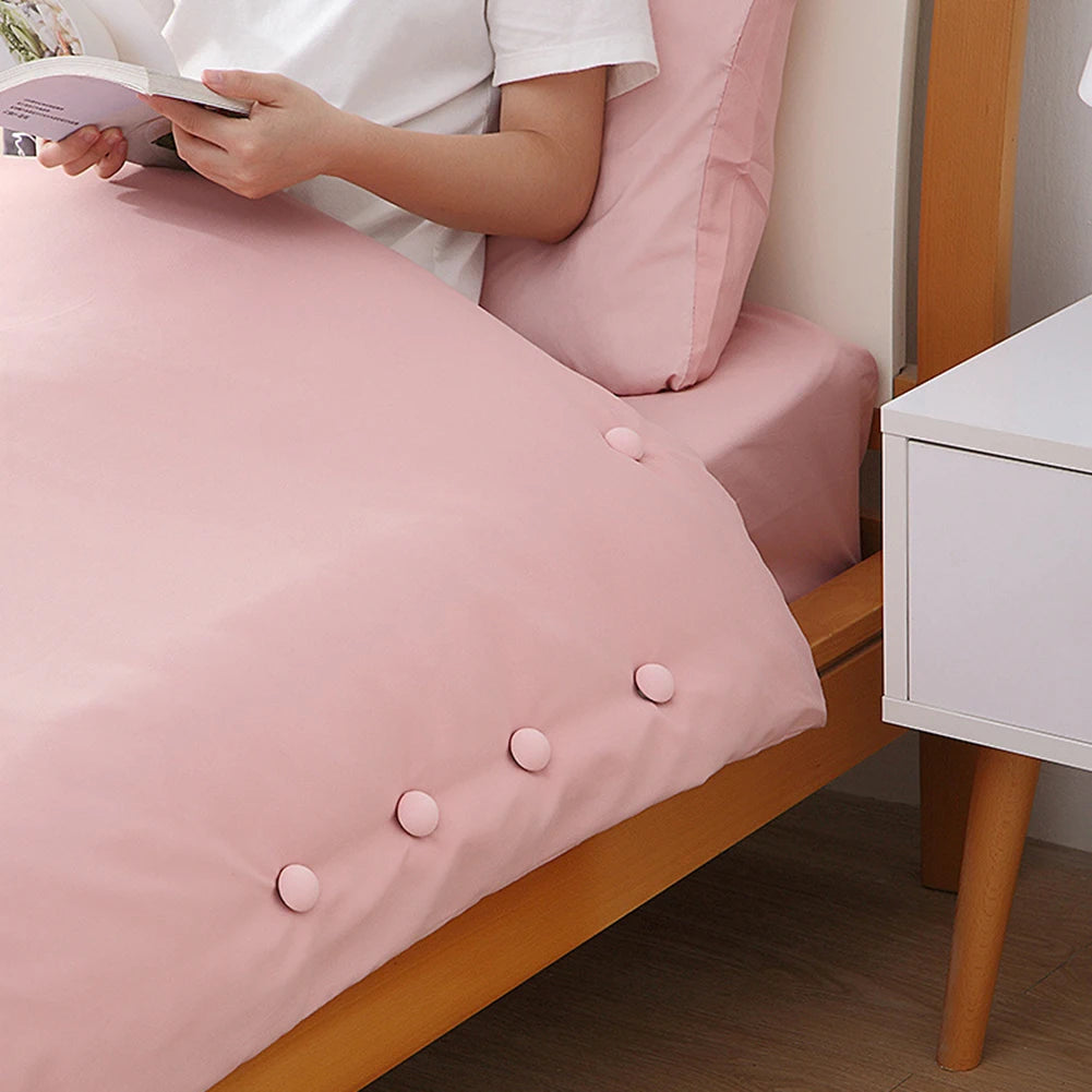 Fijador de sábanas para edredón, funda de cama con forma de seta, pinzas sin deformación, desbloqueo de un botón, 4/8 piezas