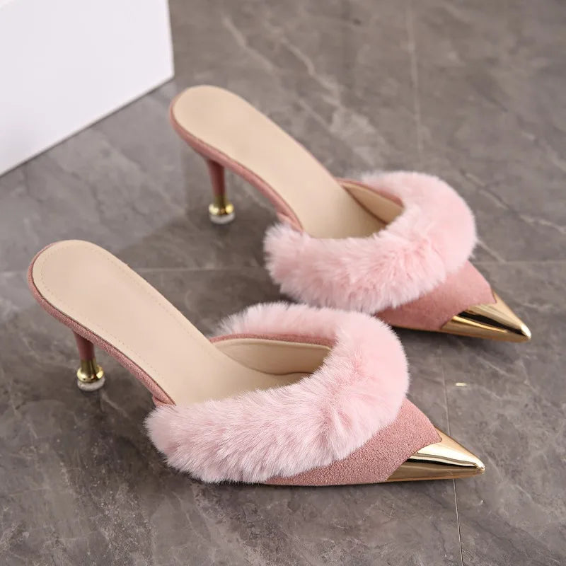 Zapatillas de tacón alto para mujer de moda 2025 Zapatillas de moda