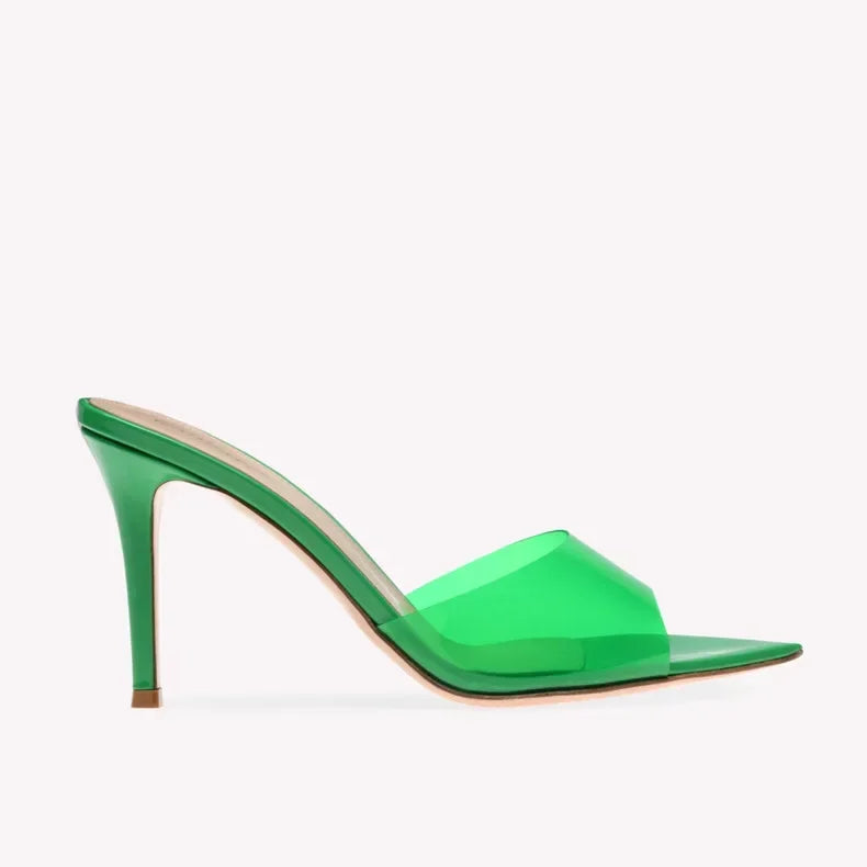 Zapatillas de punta puntiaguda para mujer, zapatos de tacón de aguja de 5cm/8cm/10cm, estilo francés, Sexy, a la moda, talla 46, novedad de verano, 2024