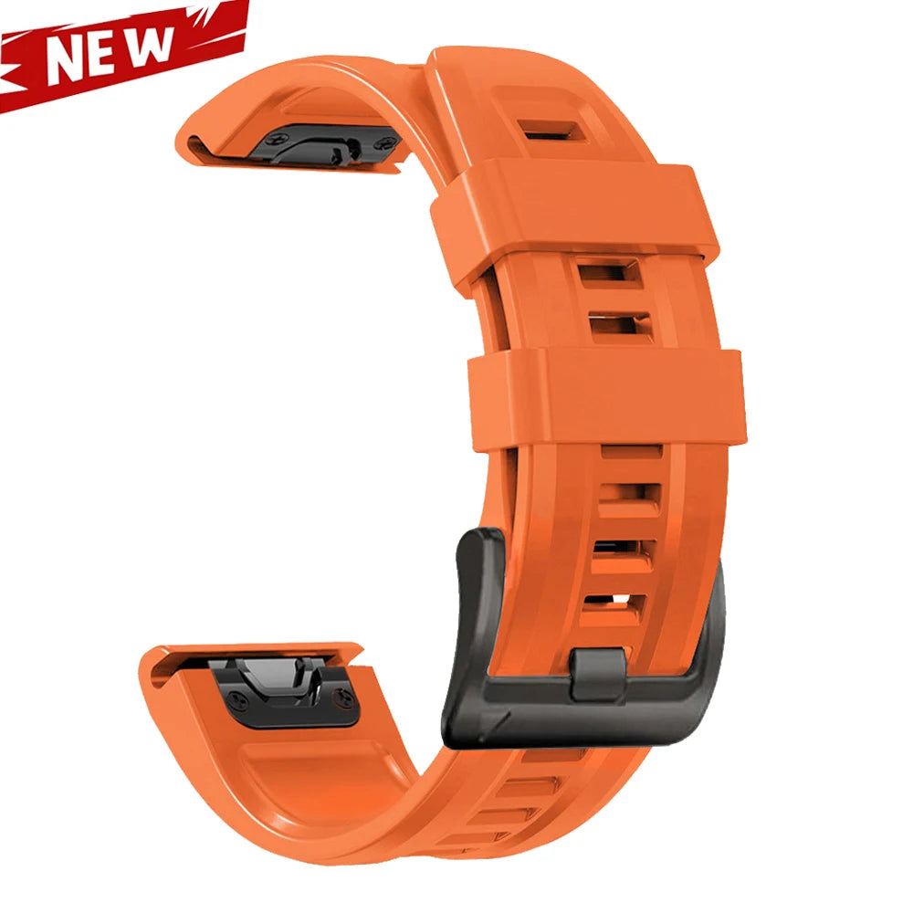 Correa deportiva de silicona QuickFit de 26 y 22mm para Garmin Fenix 7 7X PRO 6 6X GPS 5 5X Plus 3 HR Epix Pro instinto 2X