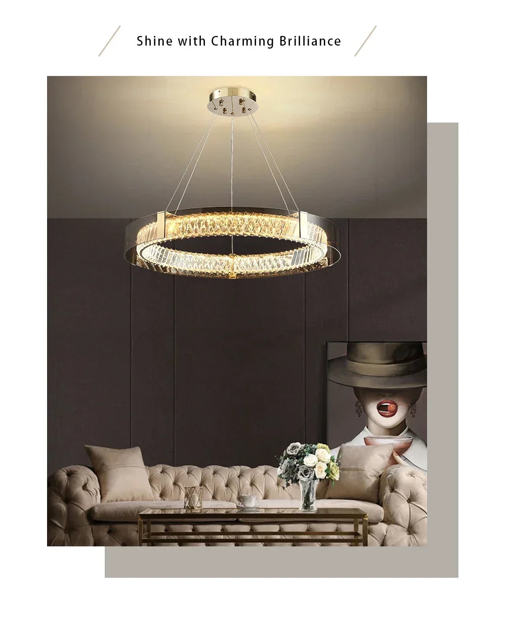 Luces de techo de cristal, luces LED, candelabro de techo moderno, lámparas regulables de lujo, decoración de habitación, Plafonnier, decoración del hogar para dormitorio