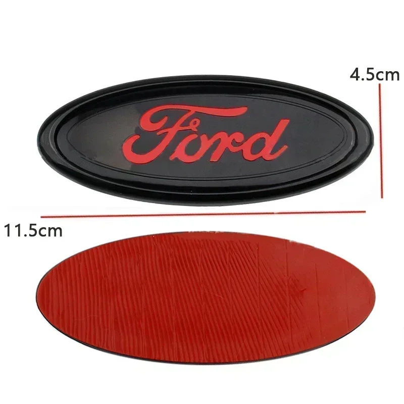 Emblema de coche ABS de 115x45mm para capó delantero y trasero, accesorios para Focus, Fiesta, Mondeo, F150, Ranger, Fusion, Kuga