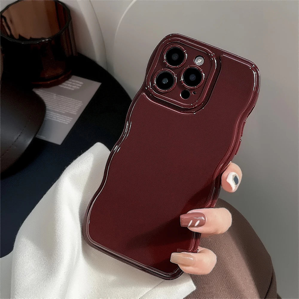 Nueva funda de teléfono ondulada para hombres y mujeres para iPhone 12 13 14 15 16 Pro Max a prueba de golpes disipar el calor fundas blandas de silicona carcasa protectora