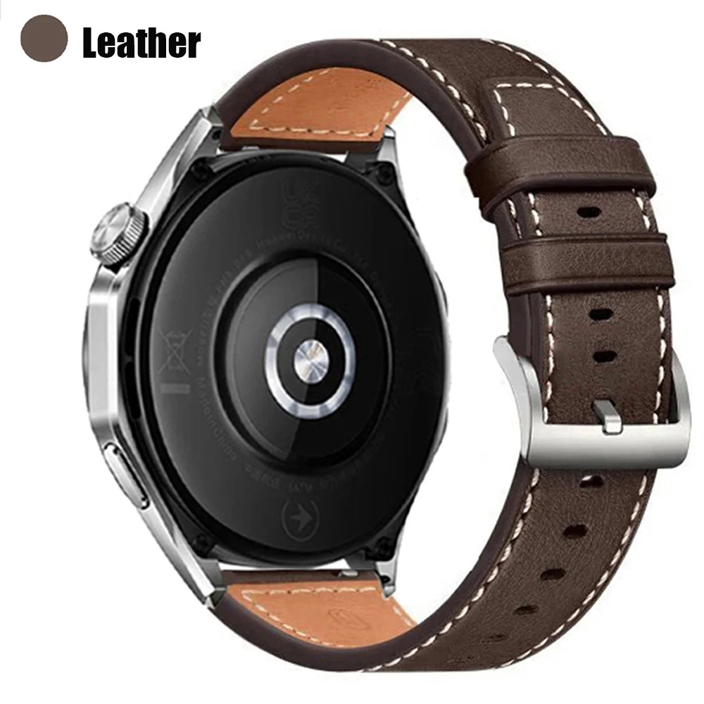 Correa de repuesto de 22mm para Huawei Watch GT6 6Pro GT5 GT 4 3 2 46mm Watch 5 4 Pro Smartwatch pulsera de silicona de cuero