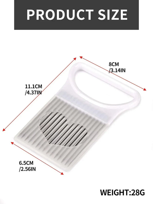Rebanadas de cebollas sin esfuerzo con esta rebanadora de cebolla colorida, soporte para patatas fritas de acero inoxidable para cocina, 1 ud.