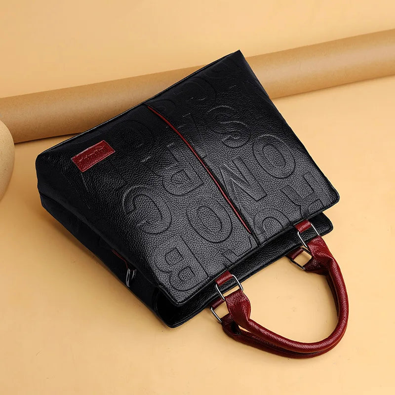 Bolsos cruzados informales de cuero PU para mujer, bolso de mano de diseñador de lujo, bolso de hombro de viaje de gran capacidad