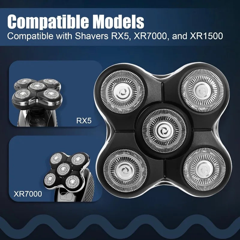 1/2/3 cabezales de repuesto para afeitadora compatibles con Balder XR7000/XR1500/XR5, modelo de afeitadora eléctrica para hombres calvos