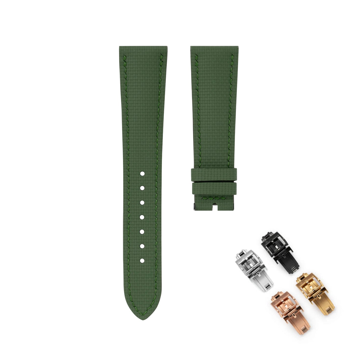 Correa de reloj de goma FKM de 18mm, 19mm, 20mm, 21mm y 22mm, compatible con Omega Seamaster 150 Omega Speedmaster Swatch