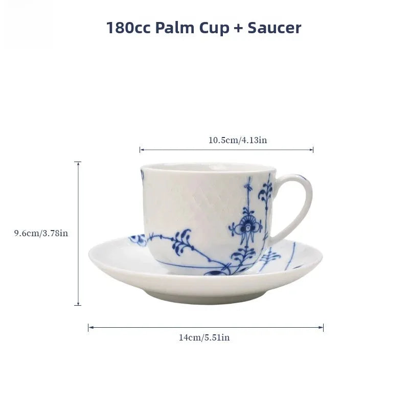 Juego de vajilla de porcelana blanca de Jingdezhen con diseño de hierba Tang azul y blanca, plato llano para uso doméstico, t...