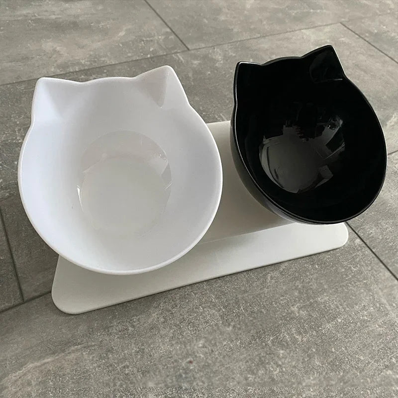 Cuenco doble antideslizante para perros y gatos, cuenco con soporte para alimentación de mascotas, cuenco de agua para gatos, cuencos para comida para mascotas, alimentador para perros, suministros de productos