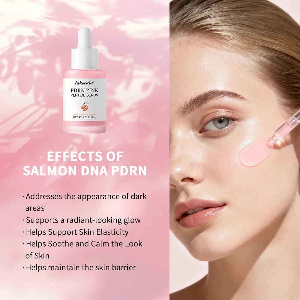 Salmón DNA PDRN, suero péptido rosa, suero brillante rosa, elimina la oscuridad de la piel, hidratante, reafirmante, cuidado de la piel coreano
