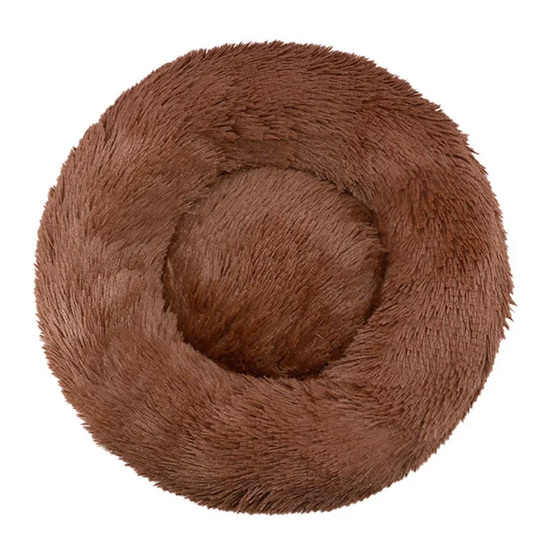Cama redonda para mascotas de 40-90cm y 6 tamaños, cama para perros grandes, cama para gatos súper suave, casa para perros de peluche para perros medianos, casa para dormir cálido en invierno