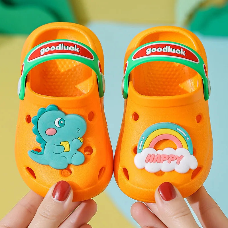 Summer Children Garden Clogs Shoes Boys&Girls Beach Sandal Kids Lightweight Breathable Cute Cartoon Slip Baby Slippers