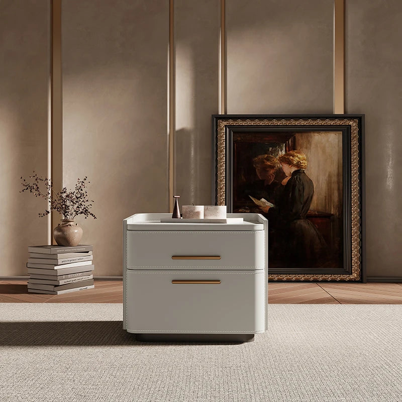 Mesita De Noche De almacenamiento De lujo, cajón Simple estético, mesita De Noche italiana, Mesitas De Noche nórdicas De moda, muebles De dormitorio