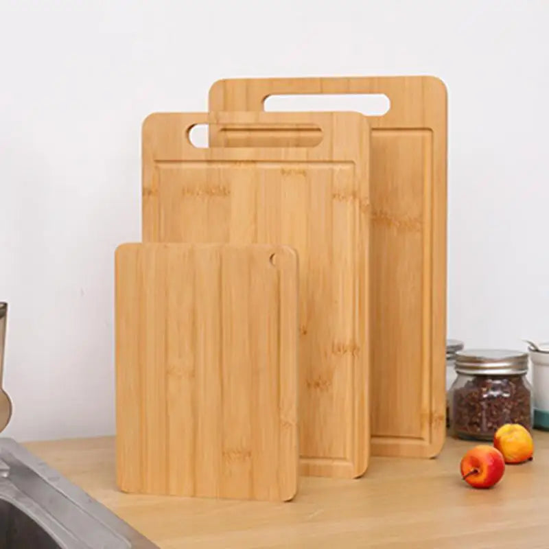 Tabla de cortar de cocina, tabla de cortar de madera maciza gruesa, disponible en doble cara, tablas de cortar rectangulares para frutas, verduras y carne