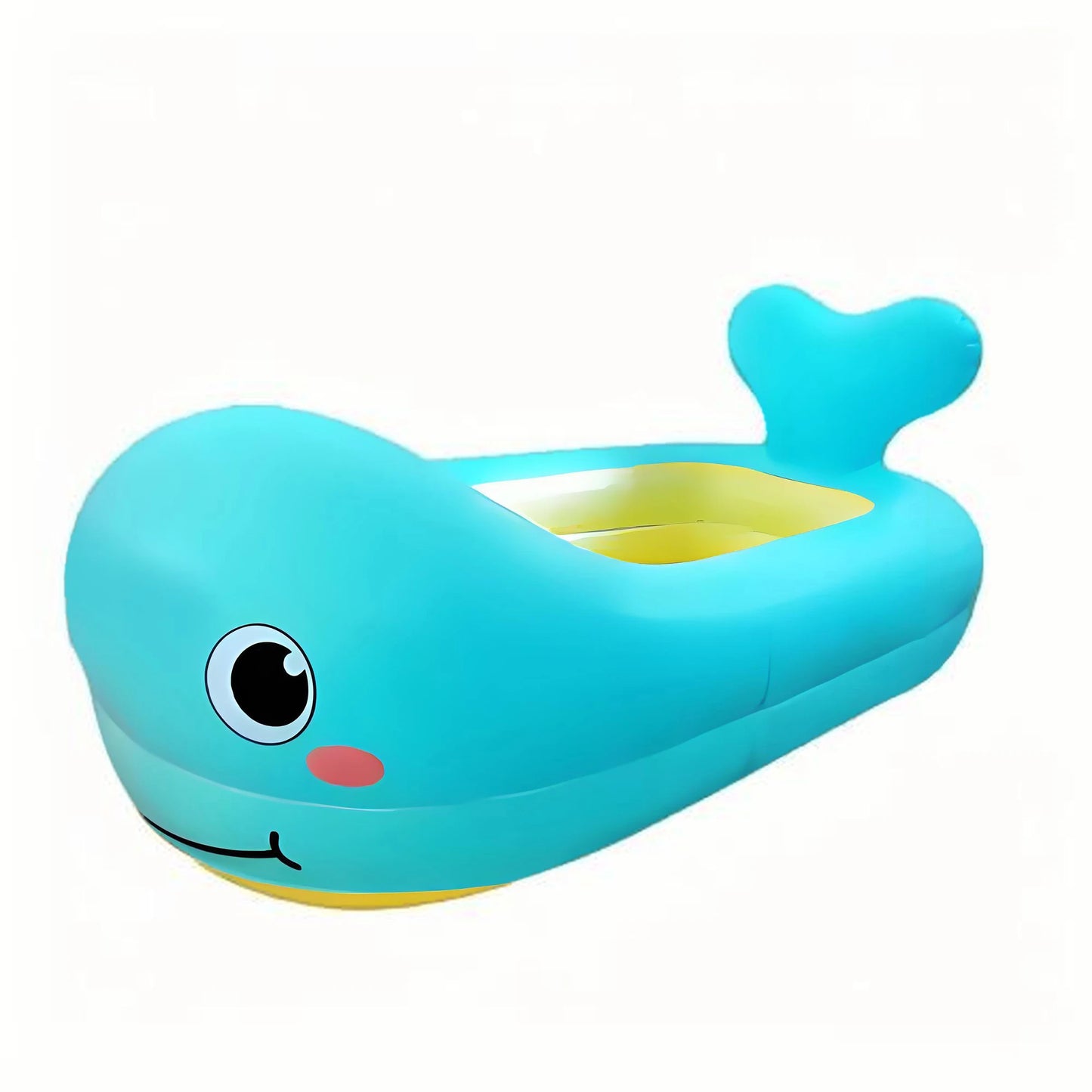 Piscina de bañera inflable para sentarse, bañera portátil antideslizante para bebés y niños de 0 a 6 meses, amarillo