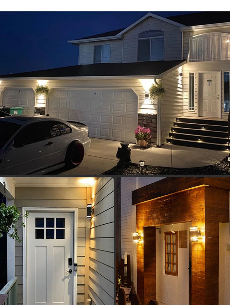 Candelabros de iluminación LED de pared, lámpara impermeable, arandela de pared externa para porche, calle, jardín, decoración del hogar, Bombilla E27