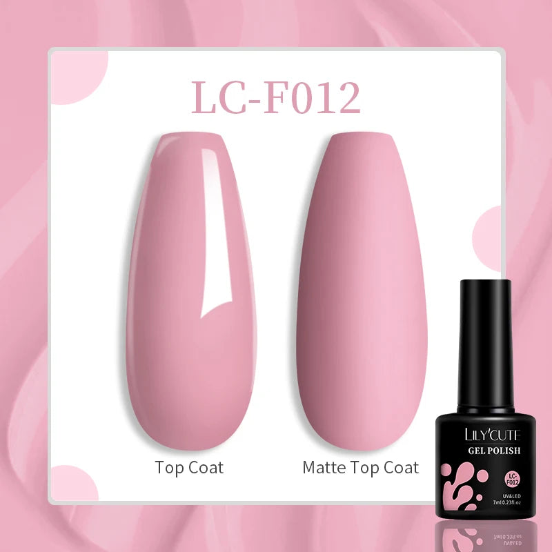 LILYCUTE-esmalte en Gel para uñas, barniz semipermanente para manicura, con LED UV, 129 colores, 7ML